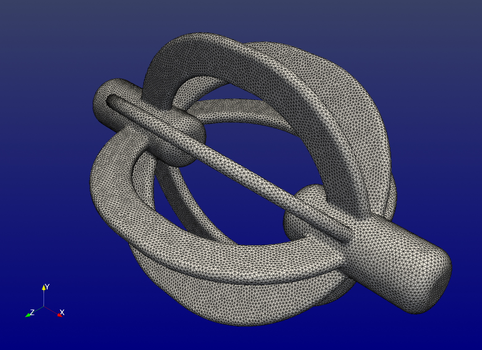 Marching cubes surface repaired mesh